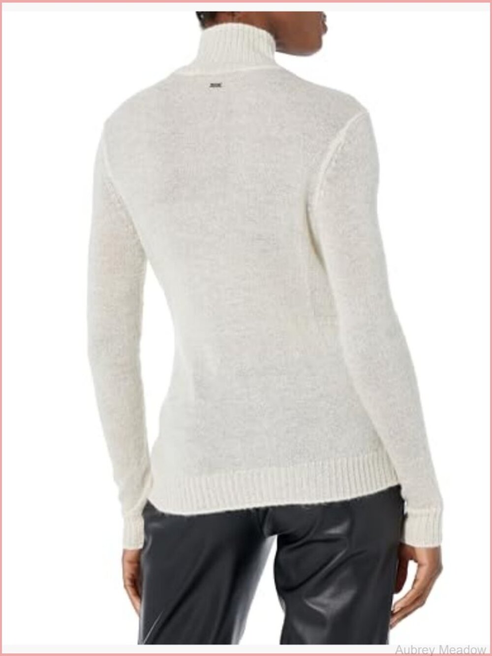 Wool Mohair Blend Knit Fitted Turtleneck Pullover Sweater - Picture 2 of 2